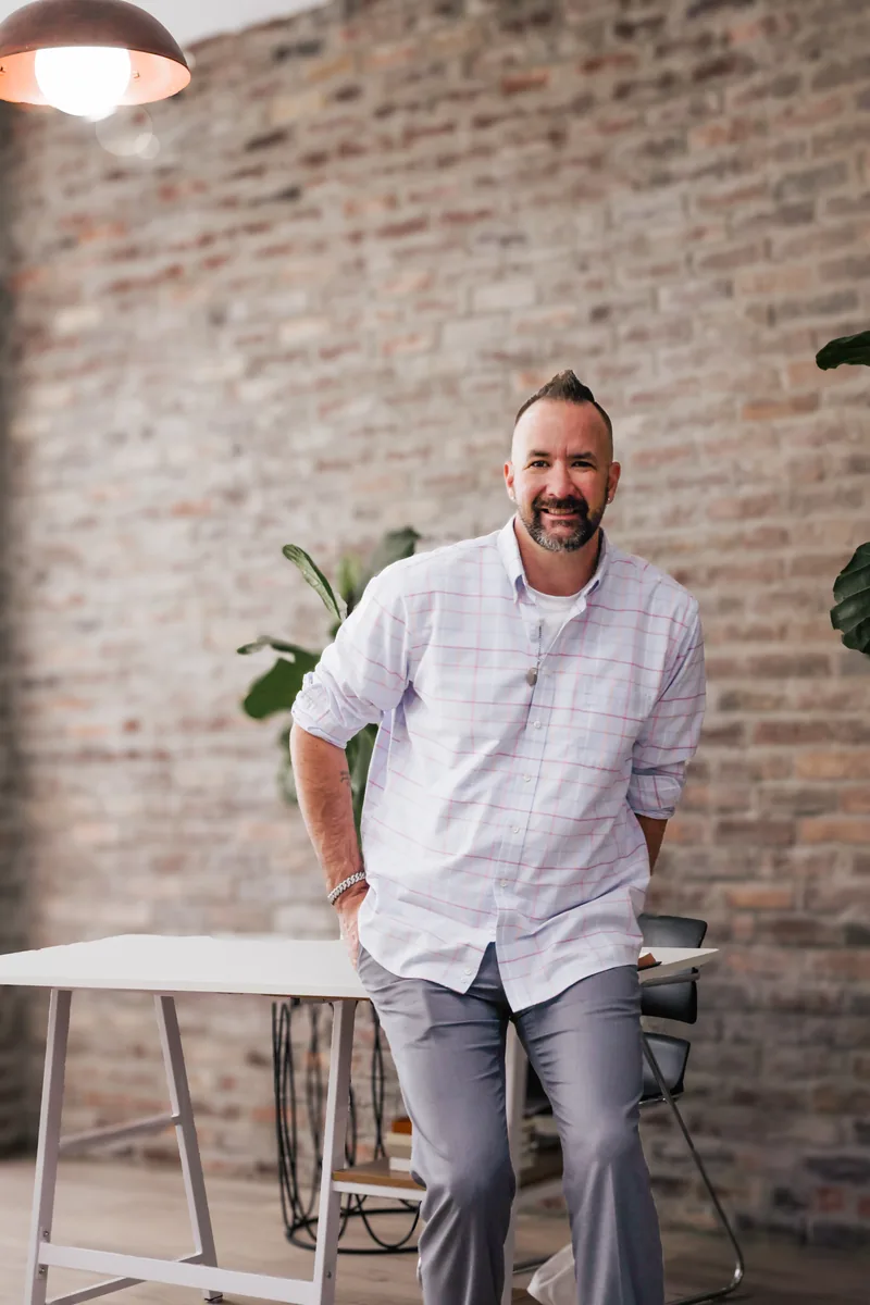 Chris Heidlebaugh at the Colorado Web Impressions office in Colorado Springs